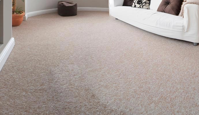 Faded carpet on the floor