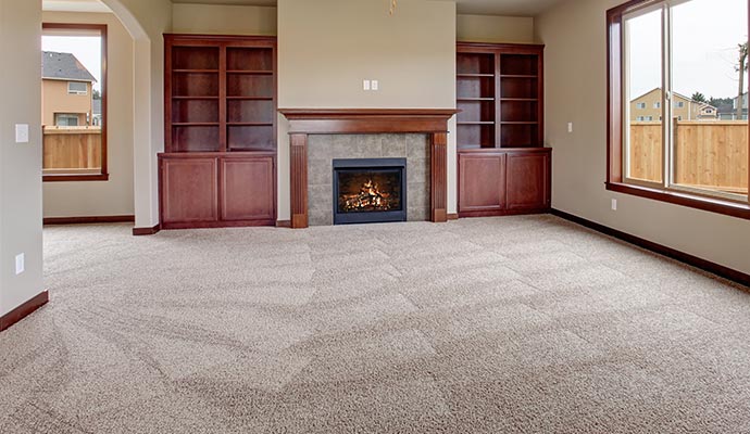 Living room clean carpet
