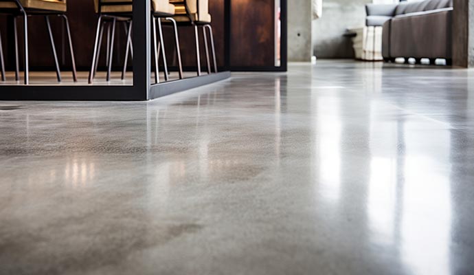 Polished concrete floor