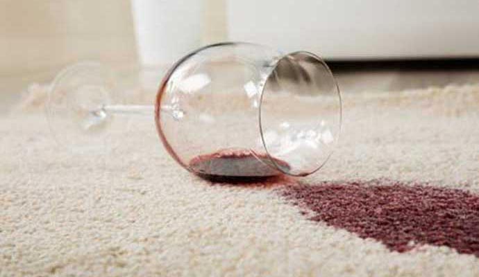Visible stain on carpet