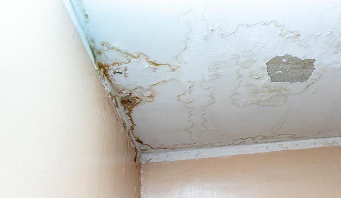 Ceiling structural damaged due to leaking water