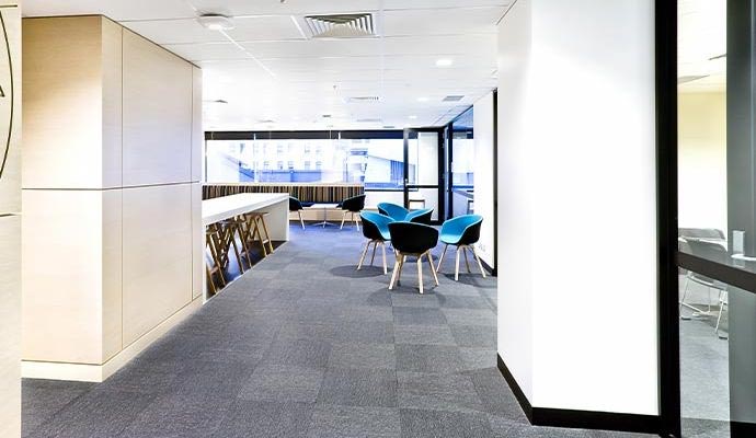 Clean carpet in a office space