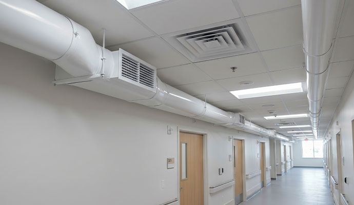 Air duct in a hospital