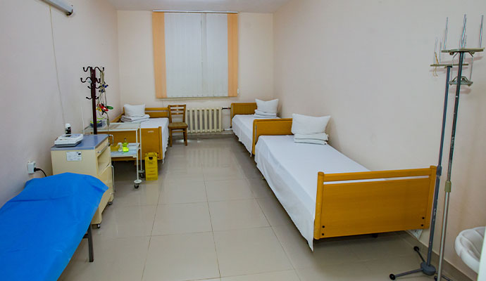 Cleaned floor in a hospital