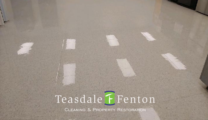 commercial floor with marble and stone