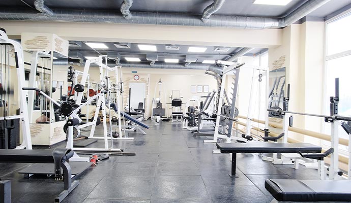 Interior of a clean gym
