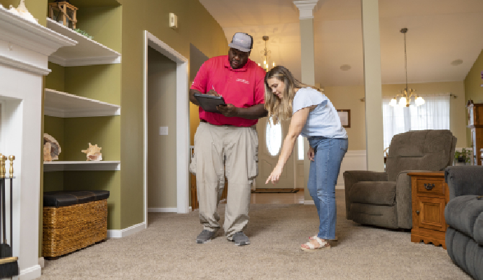 professionally carpet cleaning