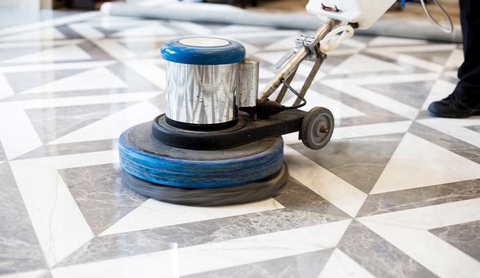 Professional marble floor polishing