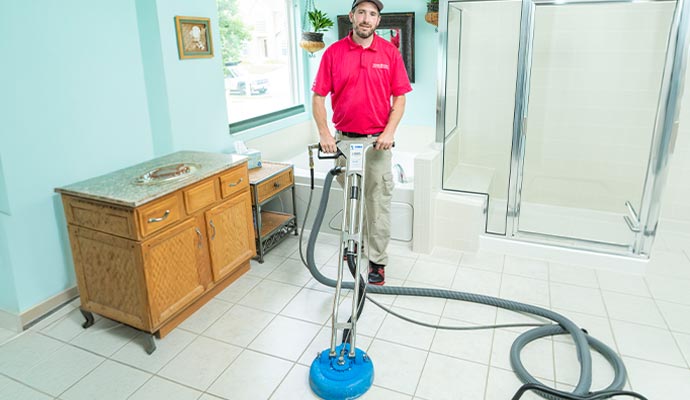 Professional tile floor cleaning service
