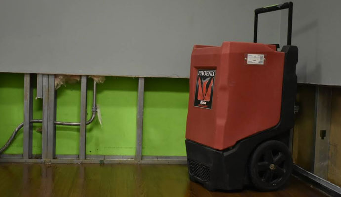 Advanced structural drying and dehumidification equipment.