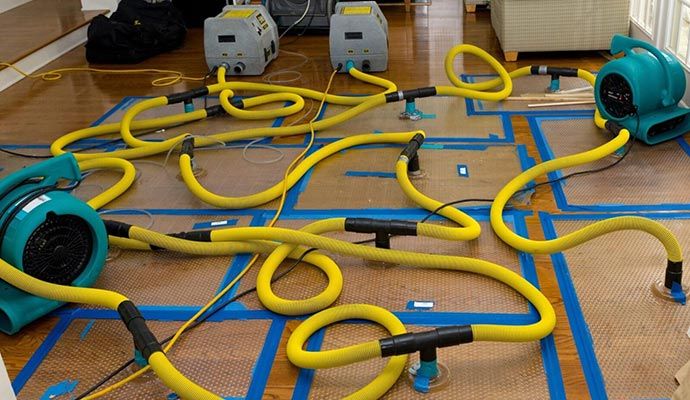 Professional water damage restoration service