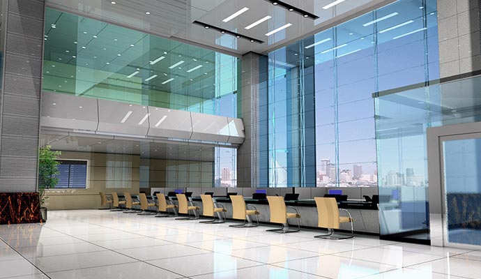 Spacious business interior