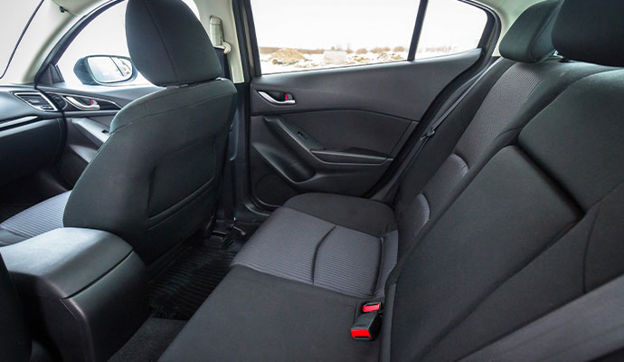 Car interior rear seats