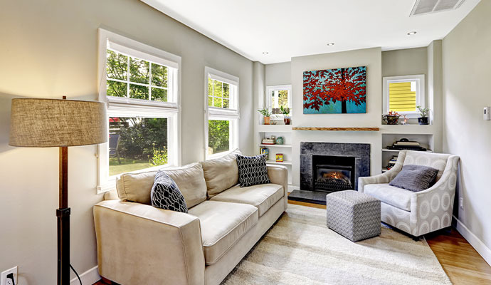 Fresh and clean living room