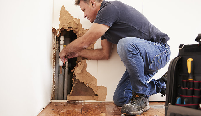Professional water damage restoration service