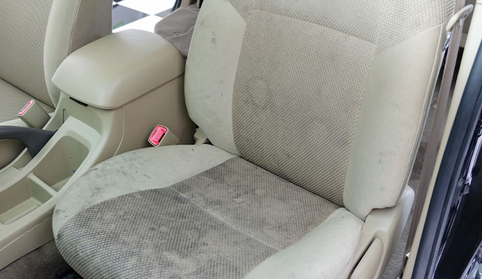 Stain on the car seat