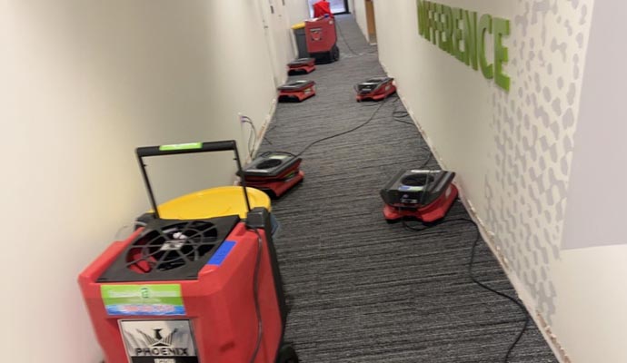 Water damage restoration service setup