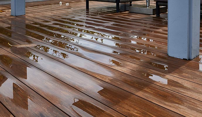 Wood floor water damaged